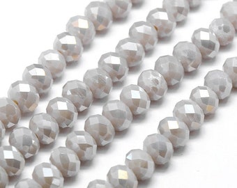 Fädelloch 0,8mm #9123 Tan 2,5mm Glasschliffperlen 200St