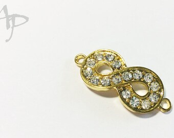 floating charm unendlich Strass Einleger