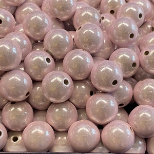 14mm 16St. Miracle Beads Magic Perlen Wunderperlen 3D Effekt Ilumination Fädelloch 2mm 5532 pearl-rose