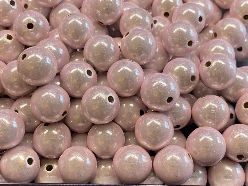 14mm 16St. Miracle Beads Magic Perlen Wunderperlen 3D Effekt Ilumination Fädelloch 2mm 5532 pearl-rose