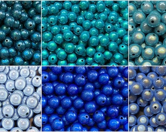 14mm 16St. Miracle Beads Magic Perlen Wunderperlen 3D Effekt Ilumination Fädelloch 2mm