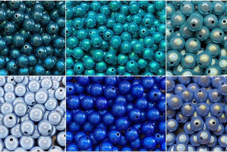 14mm 16St. Miracle Beads Magic Perlen Wunderperlen 3D Effekt Ilumination Fädelloch 2mm zdjęcie 1