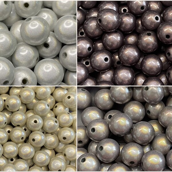 14mm 16St. Miracle Beads Magic Perlen Wunderperlen 3D Effekt Ilumination Fädelloch 2mm