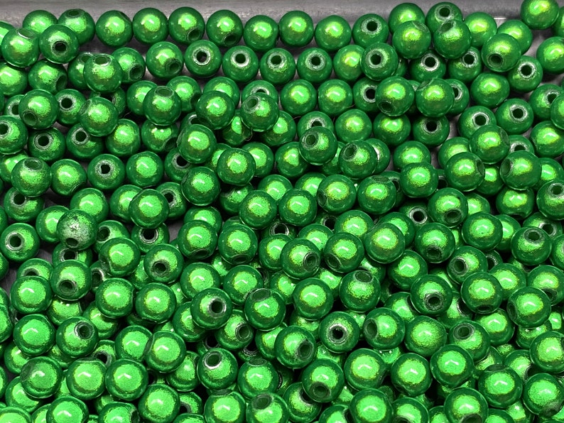 6mm 40St. Miracle Beads Magic Beads Wunderperlen 3D Effekt Ilumination Fädell.1mm Bild 6