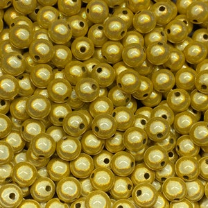 8mm 30St. Miracle Beads Magic Beads Wunderperlen 3D Effekt Ilumination Fädell.2 9520 gelb