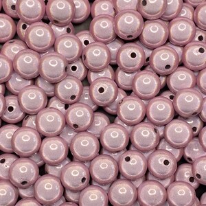 10mm 22St. Miracle Beads Magic Perlen Wunderperlen 3D Effekt Ilumination Fädelloch 2mm 4005 pearl-rose