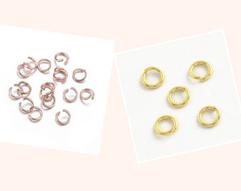 Edelstahl Biegeringe Jumprings gold plated versch.Größen rose+gold TOP