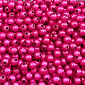 6mm 40St. Miracle Beads Magic Beads Wunderperlen 3D Effekt Ilumination 2015 pink