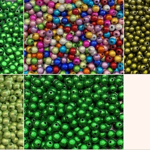 6mm 40St. Miracle Beads Magic Beads Wunderperlen 3D Effekt Ilumination Fädell.1mm image 1