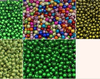 6mm 40St. Miracle Beads Magic Beads Wunderperlen 3D Effekt Ilumination Fädell.1mm