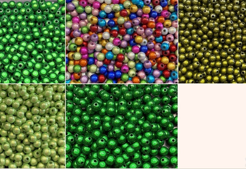 6mm 40St. Miracle Beads Magic Beads Wunderperlen 3D Effekt Ilumination Fädell.1mm image 1