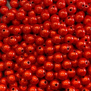 8mm 30St. Miracle Beads Magic Beads Wunderperlen 3D Effekt Ilumination Fädell. 2mm 9771 rot