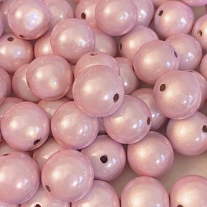 16mm 14St. Miracle Beads Magic Perlen Wunderperlen 3D Effekt Ilumination Fädelloch 2mm 7008 rosa