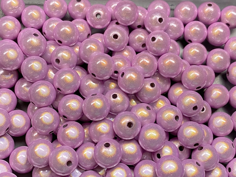 10mm 22St. Miracle Beads Magic Perlen Wunderperlen 3D Effekt Ilumination Fädelloch 2mm 4004 flieder-rose
