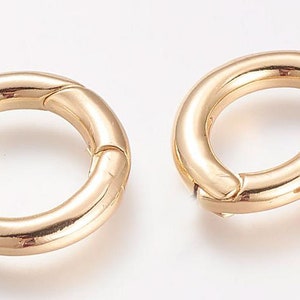 2St. Karabiner Ring Verschluss Rundkarabiner 17-24mm platin silber gold bronze 8111 gold 23mm