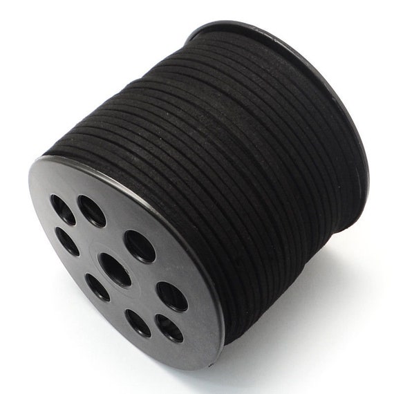 3m Velourband Öko Wildleder 3x1,4mm schwarz braun beige