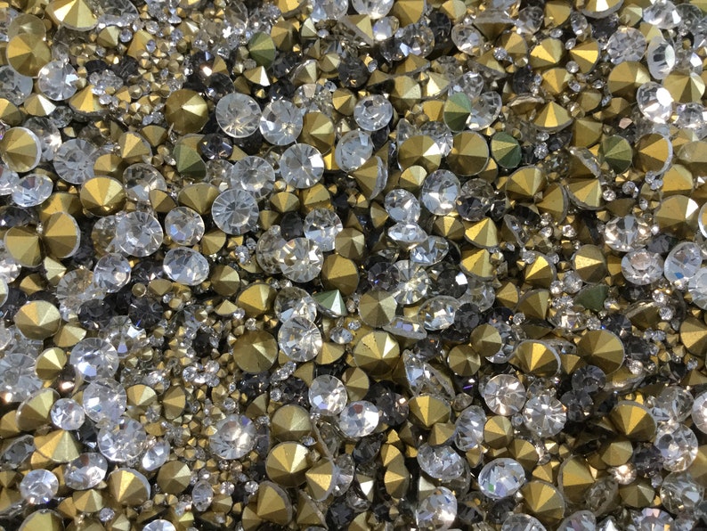 2-5mm Strasssteine Chaton crystal clear Spitzboden 10gr. ca.300 Steine 3812 TOP 2-5mm MIX