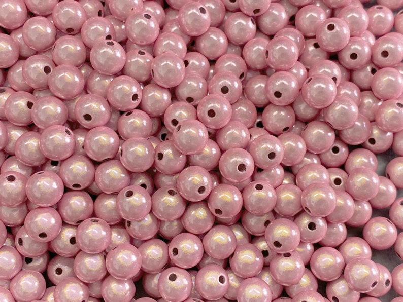 8mm 30St. Miracle Beads Magic Beads Wunderperlen 3D Effekt Ilumination Fädell. 2 9605 rosa