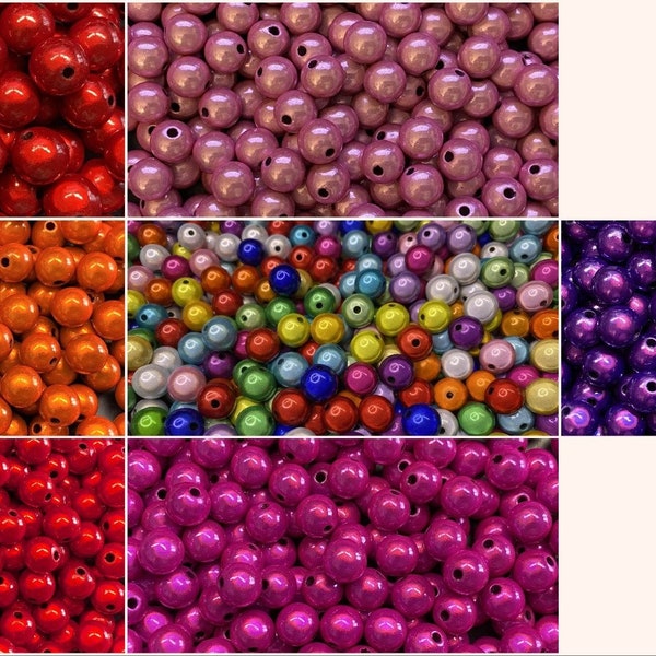 10mm 22St. Miracle Beads Magic Perlen Wunderperlen 3D Effekt Ilumination Fädelloch 2mm