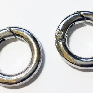 2St. Karabiner Ring Verschluss Rundkarabiner 17-24mm platin silber gold bronze 1312 platin 20mm