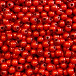 6mm 40St. Miracle Beads Magic Beads Wunderperlen 3D Effekt Ilumination 2016 rot