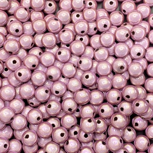 6mm 40St. Miracle Beads Magic Beads Wunderperlen 3D Effekt Ilumination Fädell. 1 2034 pearl-rose