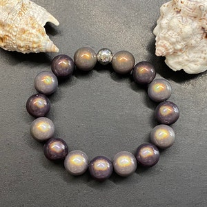 1St. Armband 14mm Gr.M-L silber Miracle Beads Magic Perlen 3D Illumination A465 465 grau Mix