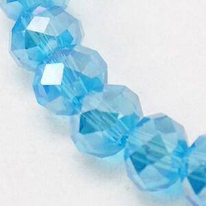 4x3mm Glasschliffperlen 130-140St. Fädelloch 1mm blau 8883 LightSkyBlue