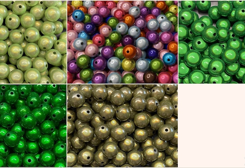 14mm 16St. Miracle Beads Magic Perlen Wunderperlen 3D Effekt Ilumination Fädelloch 2mm afbeelding 1