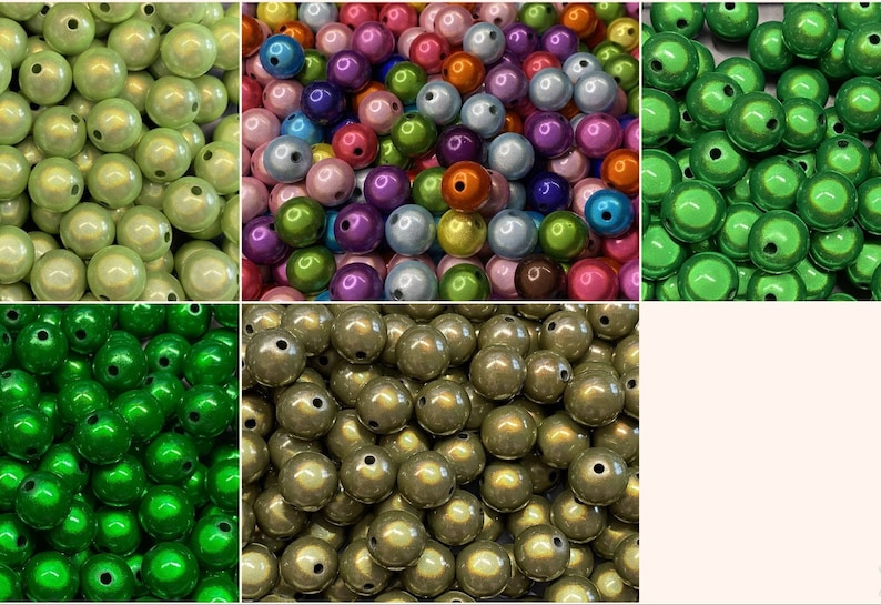 14mm 16St. Miracle Beads Magic Perlen Wunderperlen 3D Effekt Ilumination Fädelloch 2mm imagen 1