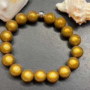 1St. Armband 12mm Gr.S silber Miracle Beads Magic Perlen 3D Illumination 418 418 braunbeige