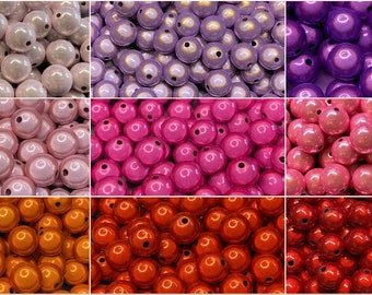 14mm 16St. Miracle Beads Magic Perlen Wunderperlen 3D Effekt Ilumination Fädelloch 2mm