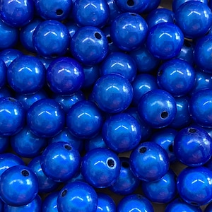14mm 16St. Miracle Beads Magic Perlen Wunderperlen 3D Effekt Ilumination Fädelloch 2mm 5500 blau