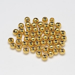 3-10mm 5-50St. Vaccum Plating Messing Perlen Spacer gold silber rose TOPQUALITÄT 50x 1105 4mm go