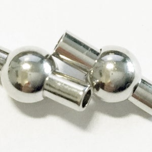 2Stück 2Magnetverschluss 2/3/4/6/7/8mm Klebeloch für Allergiker geeignet 2mm 1160 silber