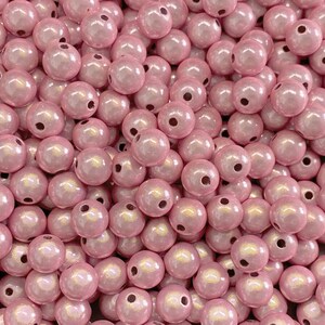 10mm 22St. Miracle Beads Magic Perlen Wunderperlen 3D Effekt Ilumination Fädelloch 2mm 4001 rosa