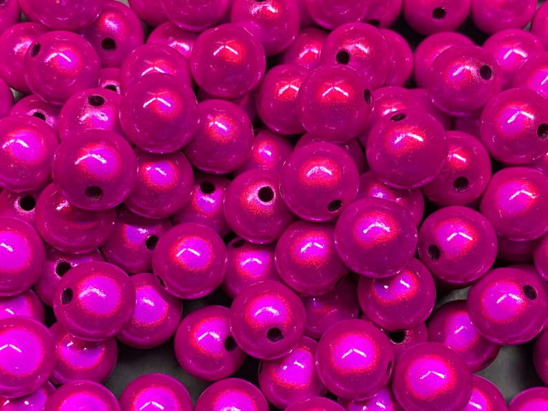 12mm 18St. Miracle Beads Magic Perlen Wunderperlen 3D Effekt Ilumination Fädelloch 2mm 8506 pink