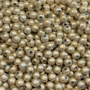 6mm 40St. Miracle Beads Magic Beads Wunderperlen 3D Effekt Ilumination 2000 beige