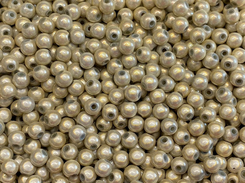 6mm 40St. Miracle Beads Magic Beads Wunderperlen 3D Effekt Ilumination 2000 beige