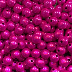 8mm 30St. Miracle Beads Magic Beads Wunderperlen 3D Effekt Ilumination Fädell. 2mm 9588 pink