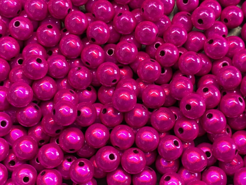 8mm 30St. Miracle Beads Magic Beads Wunderperlen 3D Effekt Ilumination Fädell. 2mm 9588 pink