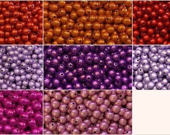 8mm 30St. Miracle Beads Magic Beads Wunderperlen 3D Effekt Ilumination Fädell. 2mm