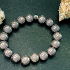 1St. Armband 12mm Gr.S silber Miracle Beads Magic Perlen 3D Illumination 418 418 grau