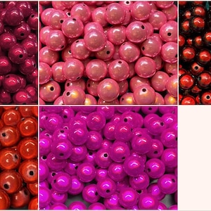 12mm 18St. Miracle Beads Magic Perlen Wunderperlen 3D Effekt Ilumination Fädelloch 2mm