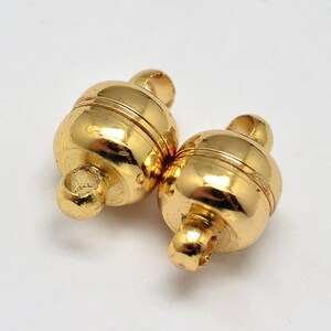 Magnetverschluss 6-16mm gold rose Strass gute Qualität 2St. 8192 7mm