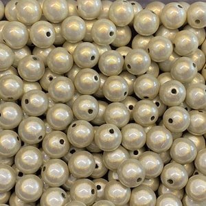 14mm 16St. Miracle Beads Magic Perlen Wunderperlen 3D Effekt Ilumination Fädelloch 2mm 5526 beige