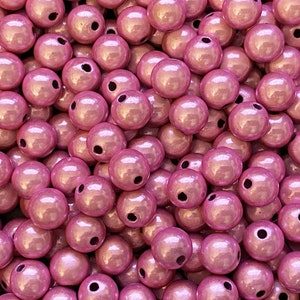 6mm 40St. Miracle Beads Magic Beads Wunderperlen 3D Effekt Ilumination 2030 medium pink