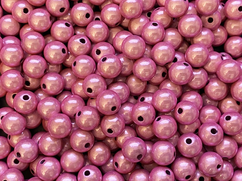 6mm 40St. Miracle Beads Magic Beads Wunderperlen 3D Effekt Ilumination 2030 medium pink