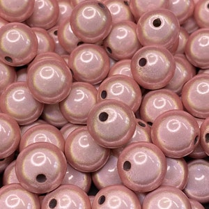 12mm 18St. Miracle Beads Magic Perlen Wunderperlen 3D Effekt Ilumination Fädelloch 2mm 8511 rosa