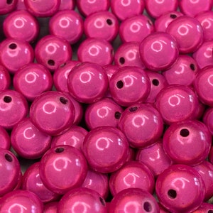 14mm 16St. Miracle Beads Magic Perlen Wunderperlen 3D Effekt Ilumination Fädelloch 2mm 5518 pink